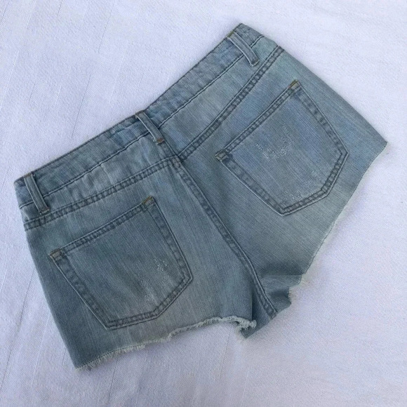 Highway Jeans Distressed Hi Waist Denim Shorts 29 - Picture 3 of 5